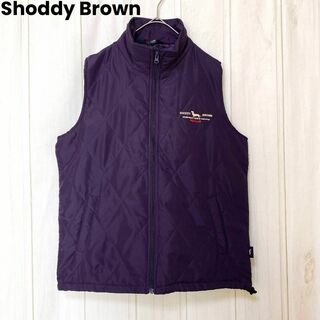 st756 Shoddy Brown/中綿ベスト/ジレ/レディースM-L/紫(ベスト/ジレ)