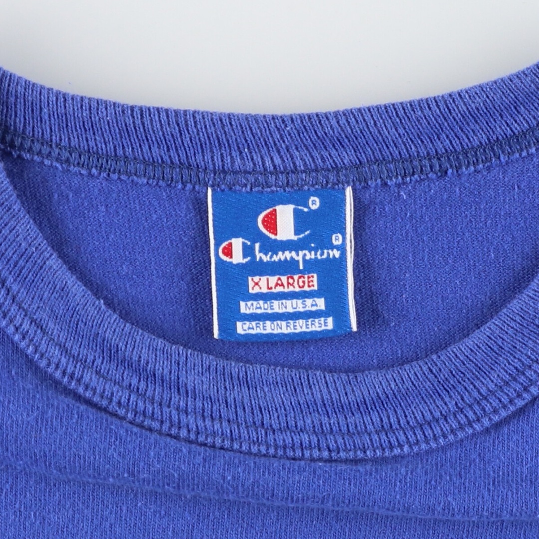 Champion(チャンピオン)の古着 90年代 チャンピオン Champion バックプリント スポーツTシャツ USA製 メンズXL ヴィンテージ /eaa431376 メンズのトップス(Tシャツ/カットソー(半袖/袖なし))の商品写真