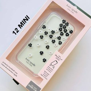 ケイトスペードニューヨーク(kate spade new york)のケイトスペード iPhone 12 MINI ケース 花柄 ラインストーン(iPhoneケース)