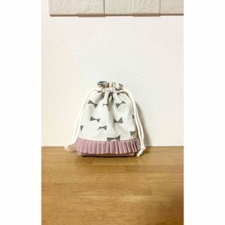 リボンフリルのコップ袋♡巾着(外出用品)