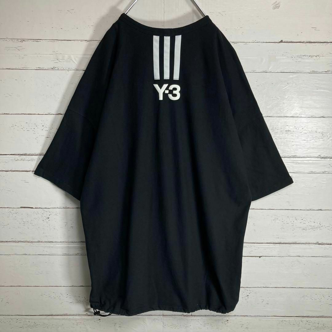 Y-3(ワイスリー)の【XL相当】Y-3 ワイスリー☆ロングTシャツ ドローコード付き 超希少モデル メンズのトップス(Tシャツ/カットソー(半袖/袖なし))の商品写真