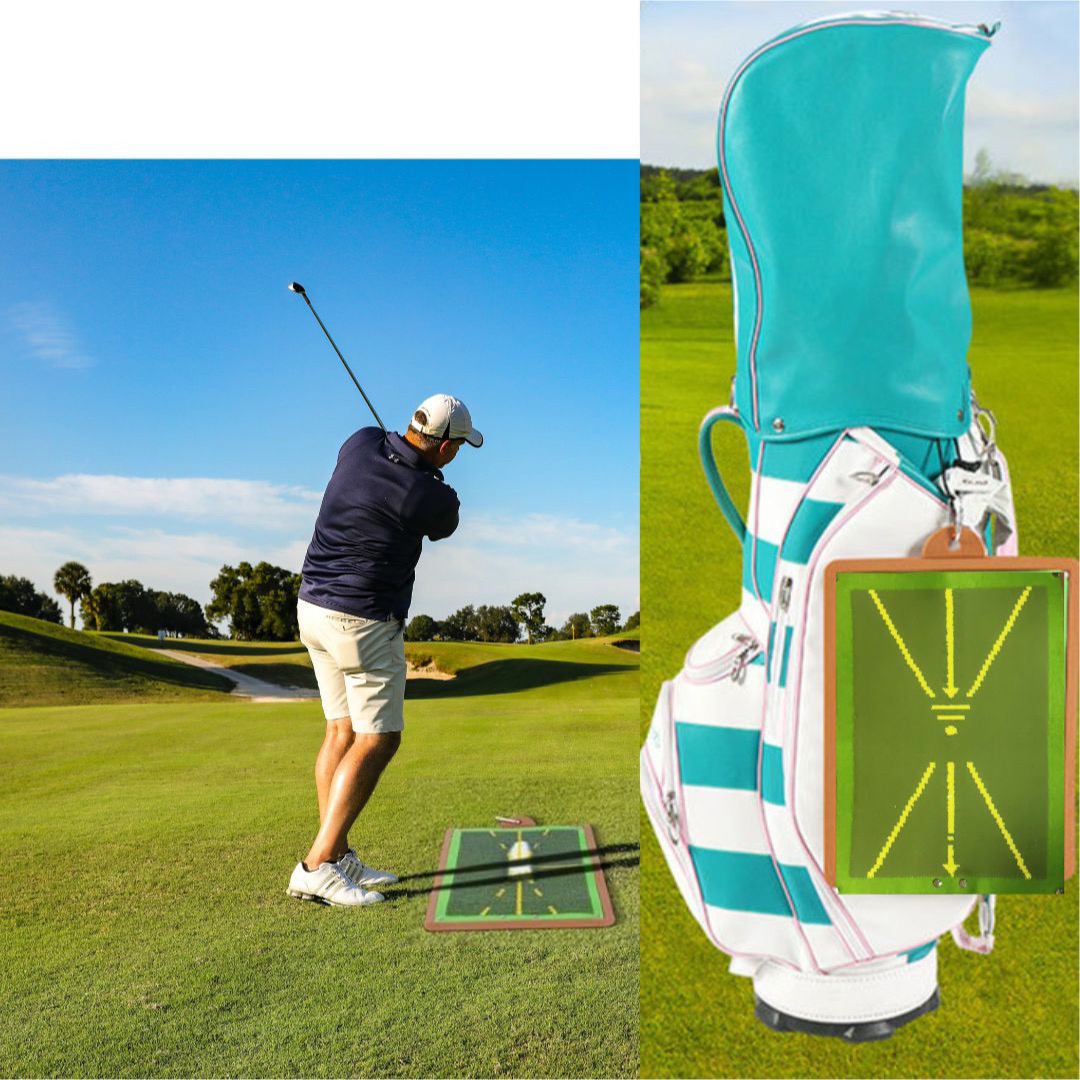 新品ゴルフ練習マット スイングチェック 軌跡確認 素振り 屋外室内 アイアン スポーツ/アウトドアのゴルフ(その他)の商品写真