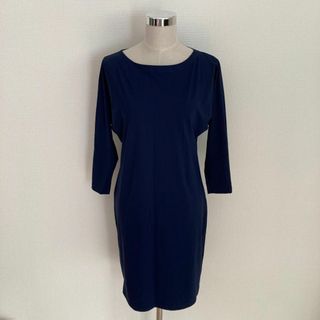 🌟La Dress ラドレス ロングワンピース【XS】長袖 ブルー ポリ(ロングワンピース/マキシワンピース)