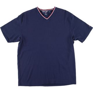 ラルフローレン(Ralph Lauren)の古着 90年代 ラルフローレン Ralph Lauren POLO SPORT ポロスポーツ Vネック 半袖 ロゴTシャツ メンズM ヴィンテージ /eaa428174(Tシャツ/カットソー(半袖/袖なし))