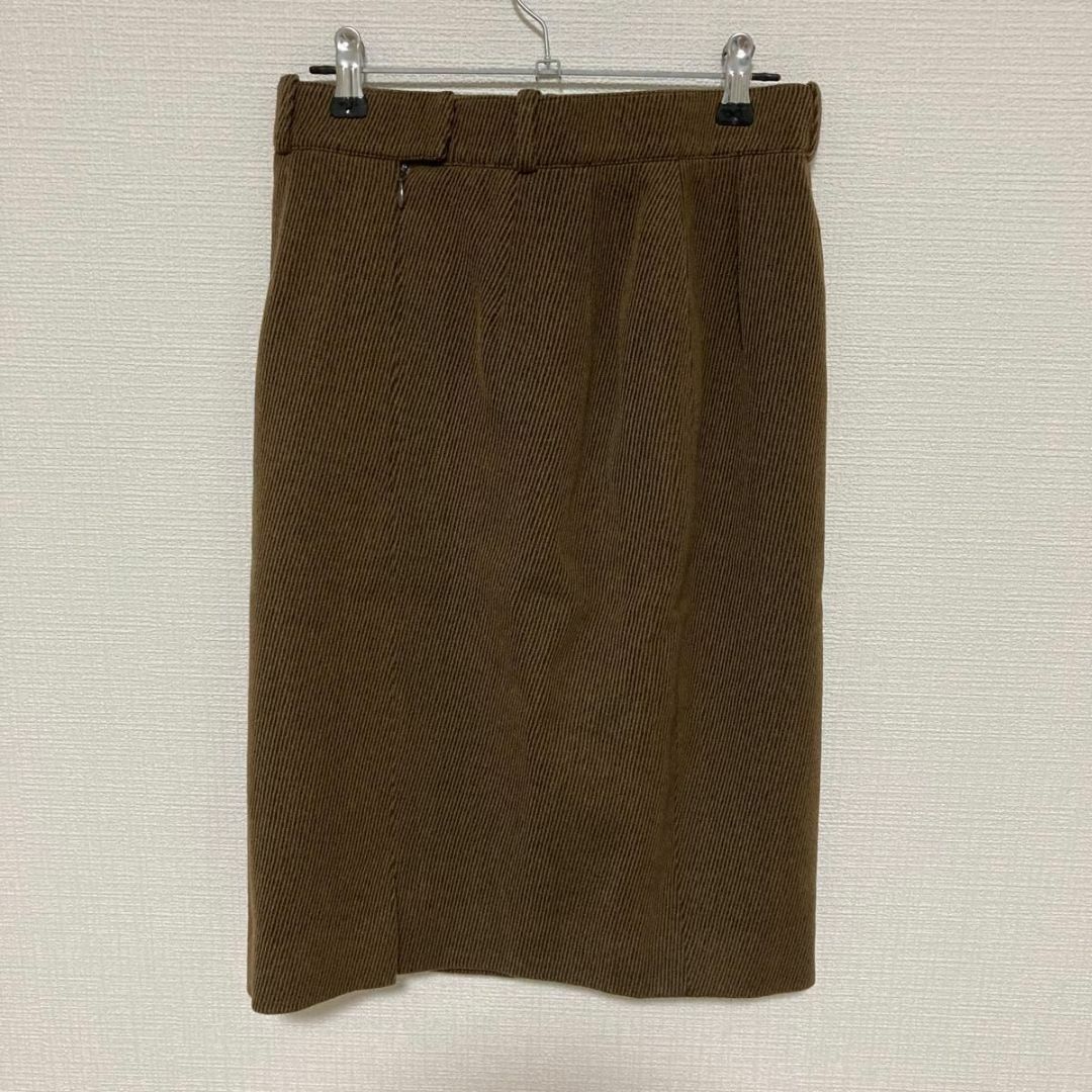 🌟ジャンルイ シェレルブティック タイトスカート【L】40 ブラウン 羊毛 レディースのスカート(ひざ丈スカート)の商品写真