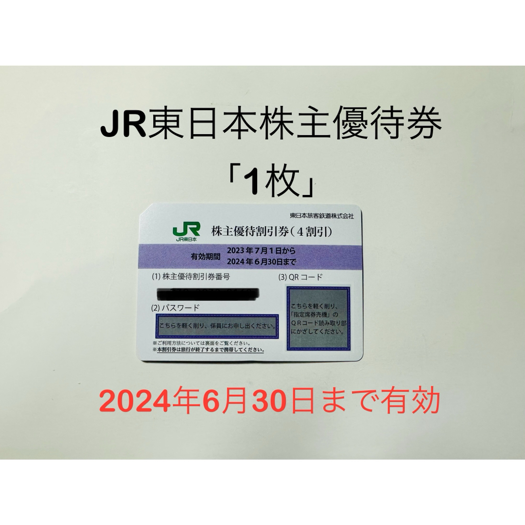 JR(ジェイアール)のJR東日本株主優待券　1枚 チケットの乗車券/交通券(鉄道乗車券)の商品写真