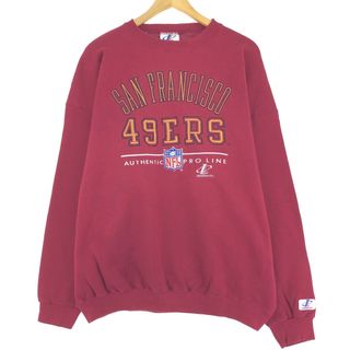 古着 90年代 LOGO ATHLETIC NFL SAN FRANCISCO 49ERS サンフランシスコフォーティナイナーズ スウェットシャツ トレーナー USA製 メンズXL ヴィンテージ /eaa413586(スウェット)