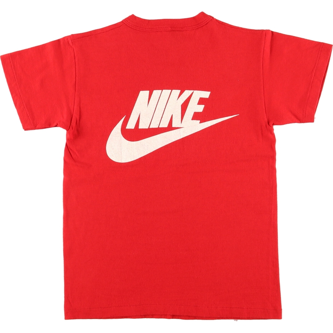 NIKE(ナイキ)の古着 80年代 ナイキ NIKE 紺タグ バックロゴ 両面プリント スポーツTシャツ レディースS ヴィンテージ /eaa431893 レディースのトップス(Tシャツ(半袖/袖なし))の商品写真