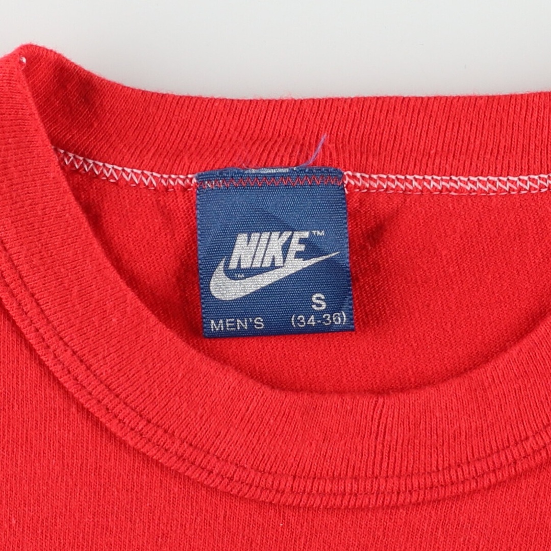 NIKE(ナイキ)の古着 80年代 ナイキ NIKE 紺タグ バックロゴ 両面プリント スポーツTシャツ レディースS ヴィンテージ /eaa431893 レディースのトップス(Tシャツ(半袖/袖なし))の商品写真
