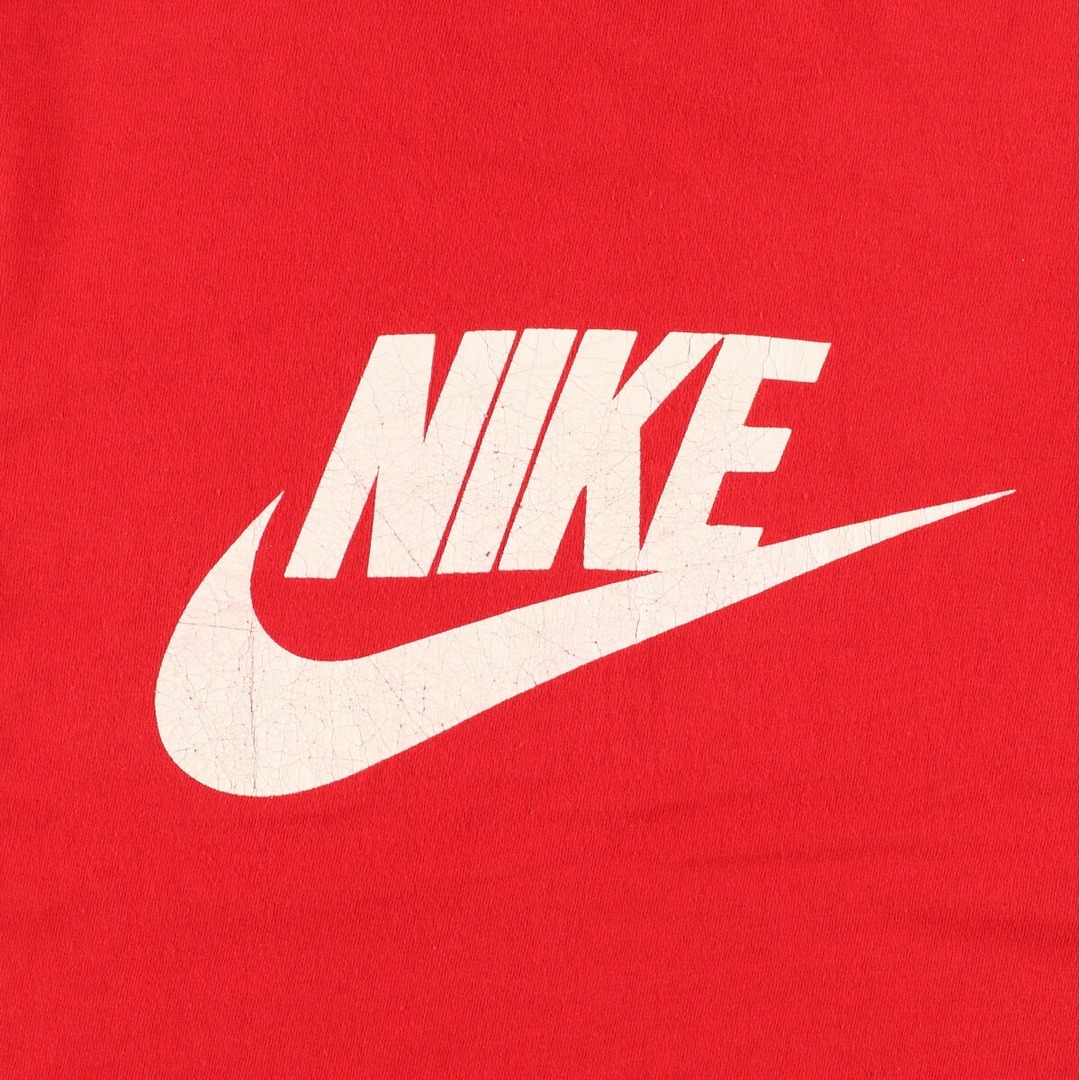 NIKE(ナイキ)の古着 80年代 ナイキ NIKE 紺タグ バックロゴ 両面プリント スポーツTシャツ レディースS ヴィンテージ /eaa431893 レディースのトップス(Tシャツ(半袖/袖なし))の商品写真