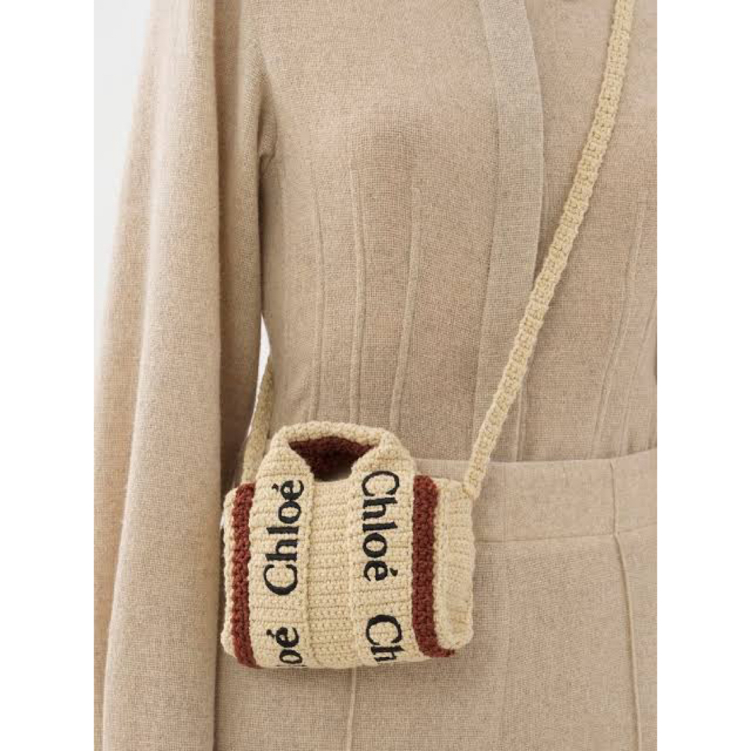 Chloe(クロエ)のChloe woody ロゴ クロシェ ナノトート バッグ レディースのバッグ(その他)の商品写真