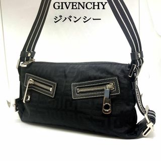 GIVENCHY - 美品 GIVENCHY ハンドバッグ ポーチ ロゴ ナイロン 黒 総柄