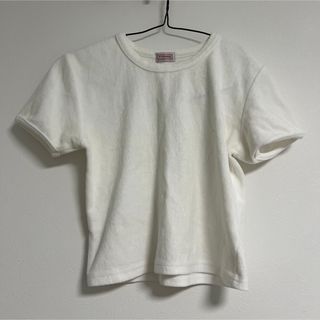 ステファネル(STEFANEL)のSTEFANEL トップス　半袖　ベロア　白　ホワイト(Tシャツ(半袖/袖なし))