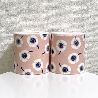 ハンドメイド　トイレットペーパーカバー★アネモネ（ピンク）　2枚セット(その他)