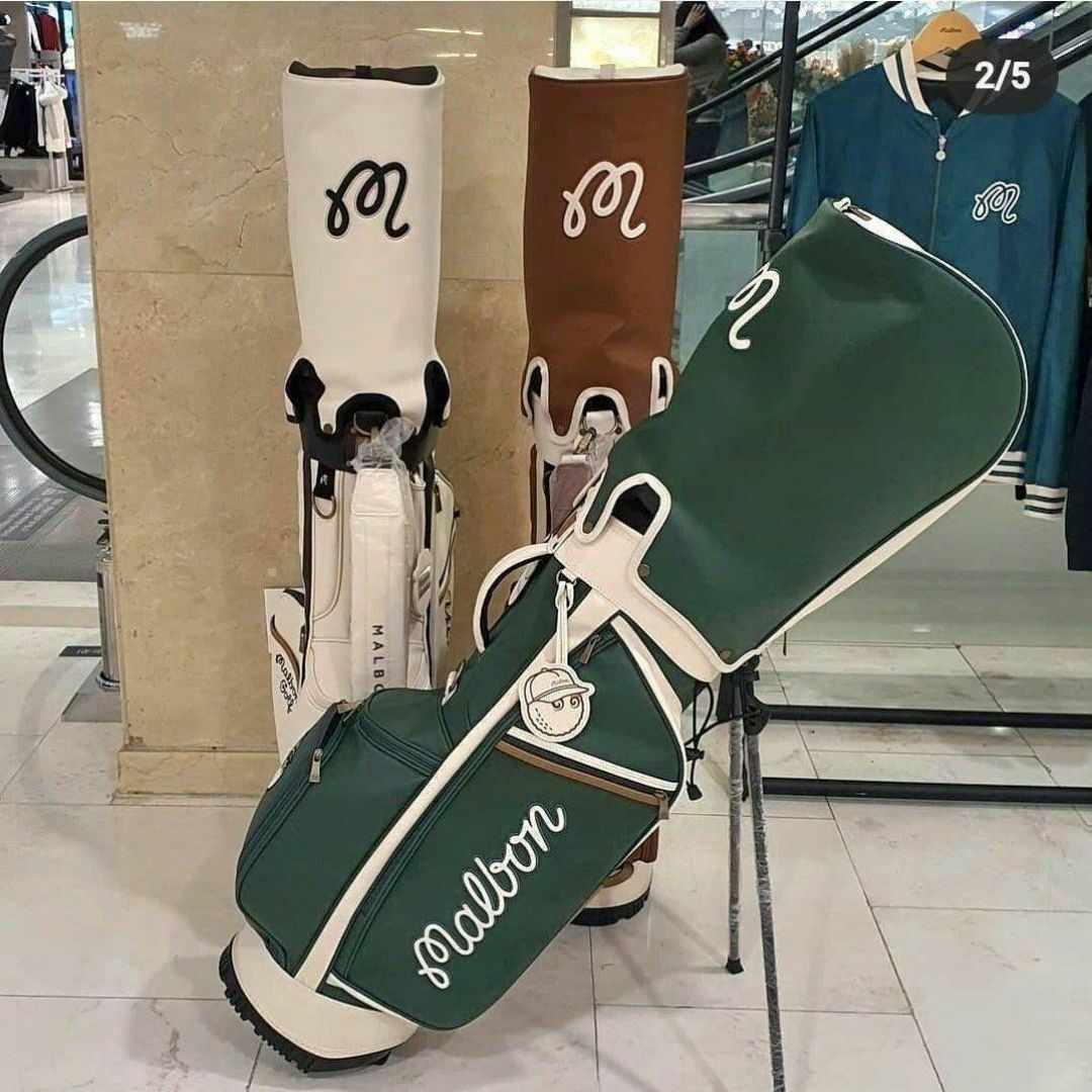 マルボン ゴルフ キャディバッグ malbon golf クラシック バック緑色 スポーツ/アウトドアのゴルフ(バッグ)の商品写真