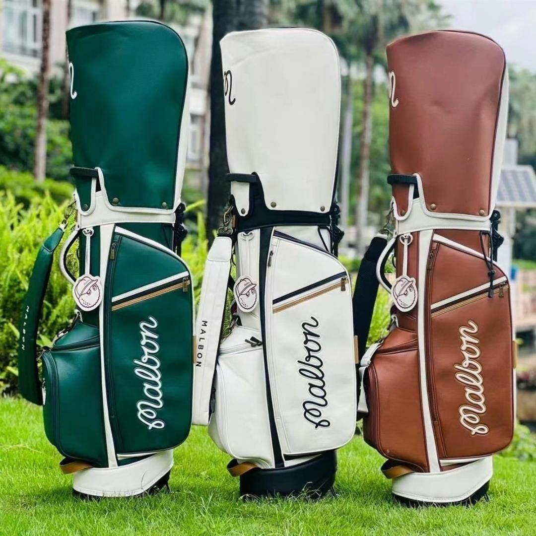 マルボン ゴルフ キャディバッグ malbon golf クラシック バック茶色 スポーツ/アウトドアのゴルフ(バッグ)の商品写真