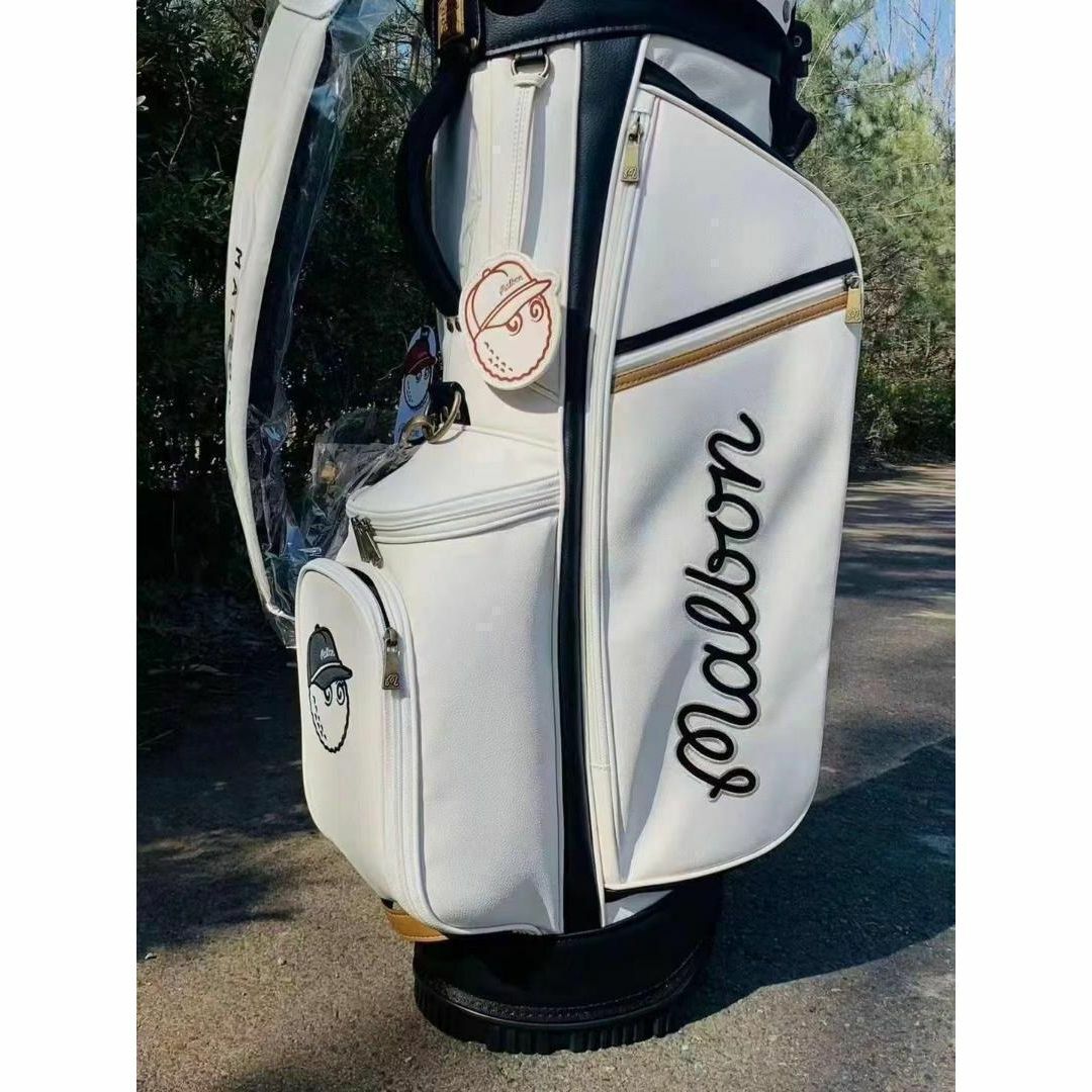 マルボン ゴルフ キャディバッグ malbon golf クラシック バック白色 スポーツ/アウトドアのゴルフ(バッグ)の商品写真