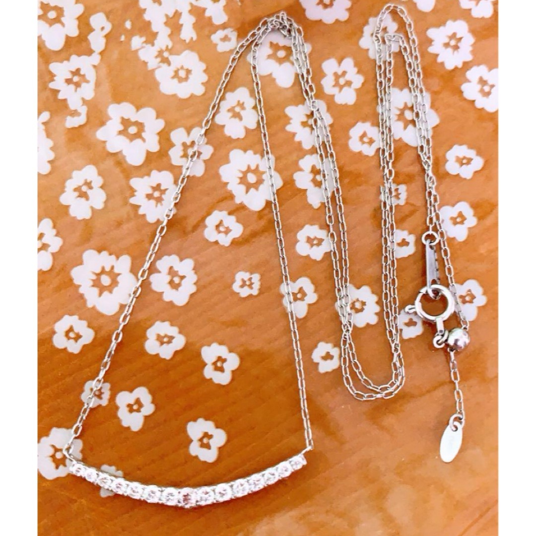 天然ピンクダイヤ❗️PD0.044&0.30CT✨プラチナダイヤネックレス レディースのアクセサリー(ネックレス)の商品写真