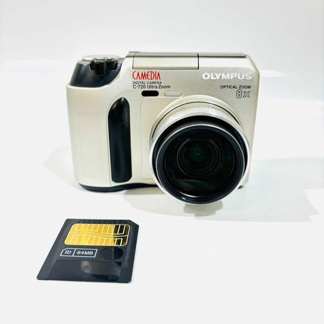 スマートメディア付き【A164】CAMEDIA C-720 Ultra Zoom スマホ/家電/カメラのカメラ(コンパクトデジタルカメラ)の商品写真