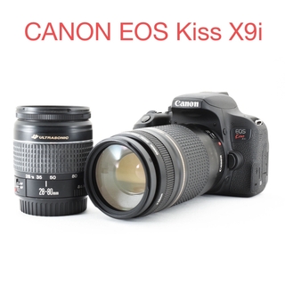 キヤノン(Canon)の長期保証付き/canon kiss x9i標準＆望遠ダブルレンズセット(デジタル一眼)