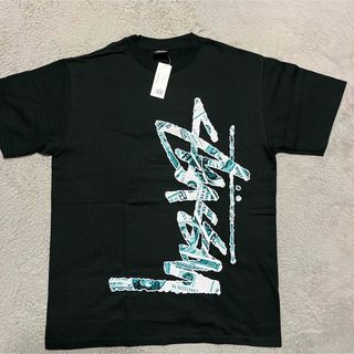 ステューシー(STUSSY)のSTUSSY Cash Stock tee tシャツ　ドル　黒　ブラック　M(Tシャツ/カットソー(半袖/袖なし))