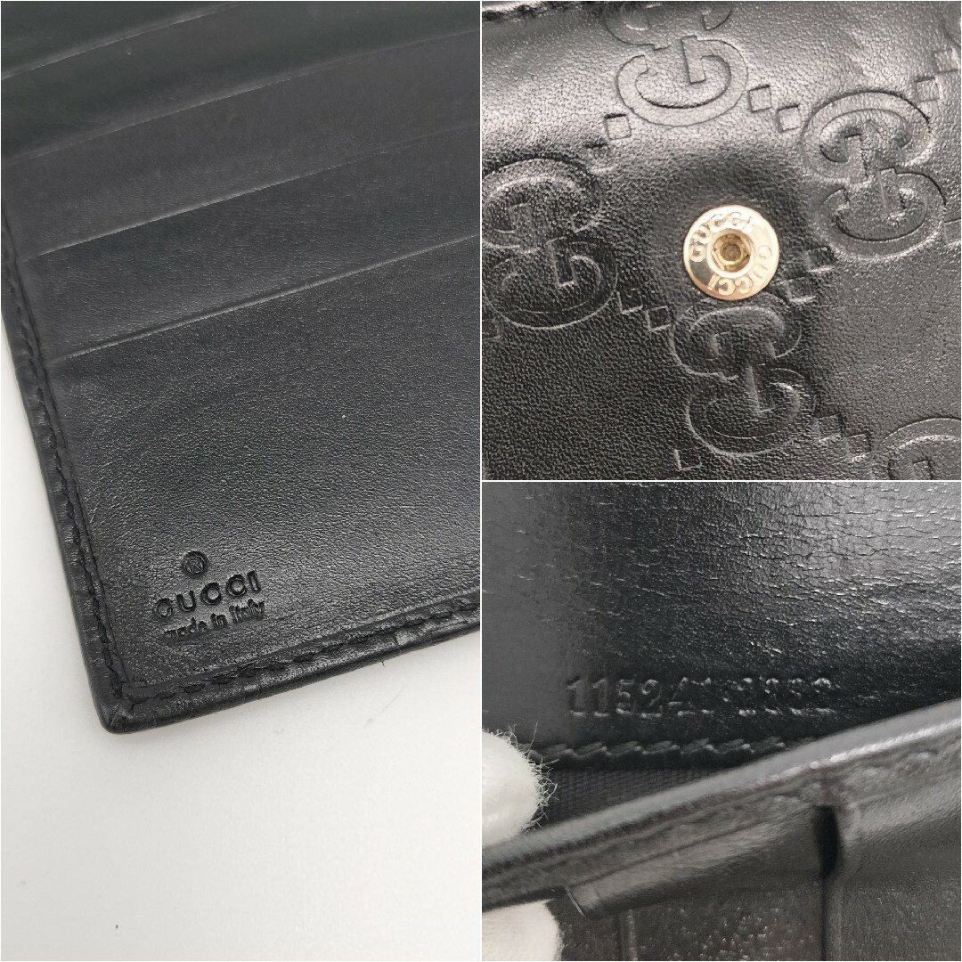 Gucci(グッチ)の極美品✨グッチ　手帳カバー　レザー　ブラック　黒　大きめ レディースのファッション小物(その他)の商品写真