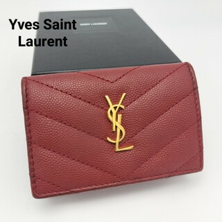 イヴサンローラン(Yves Saint Laurent)の極美品✨イヴサンローラン　三つ折り財布　レザー(財布)