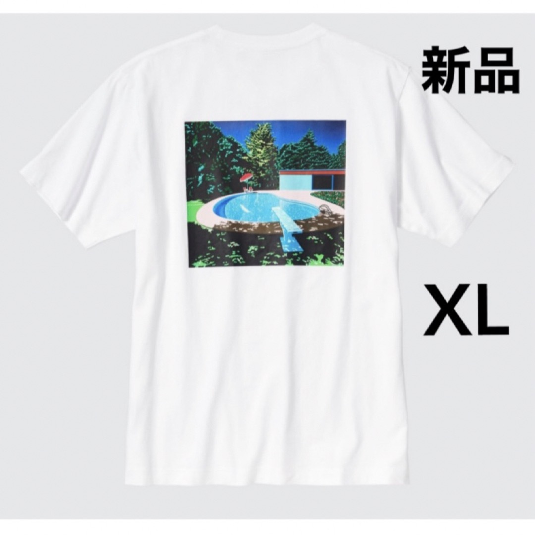 UNIQLO(ユニクロ)のユニクロ　永井博   Tシャツ　白　XL   大瀧詠一　⑦ メンズのトップス(Tシャツ/カットソー(半袖/袖なし))の商品写真