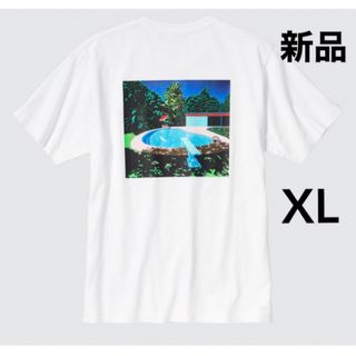 ユニクロ(UNIQLO)のユニクロ　永井博   Tシャツ　白　XL   大瀧詠一　⑦(Tシャツ/カットソー(半袖/袖なし))