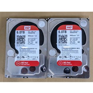 Western Digital - WD Red NAS向け SATA HDD 6TB WD60EFRX 2個セット