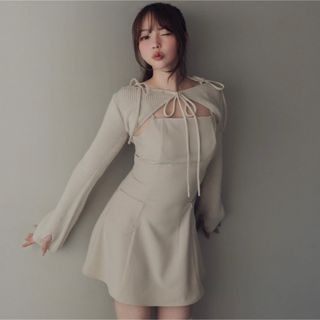 andmary Lamia knit set mini dress(ミニワンピース)