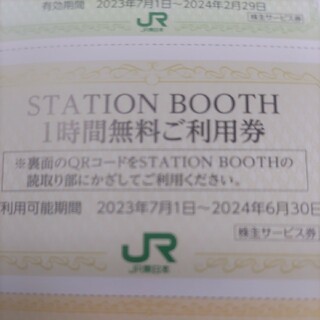 ジェイアール(JR)のJR東日本優待券のステーションブース1時間無料券50枚4000円(その他)