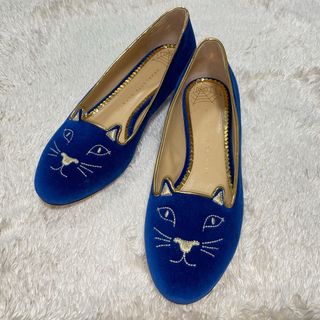 Charlotte Olympia - 【CHARLOTTE OLYMPIA】フラット パンプス ベロア 39.5