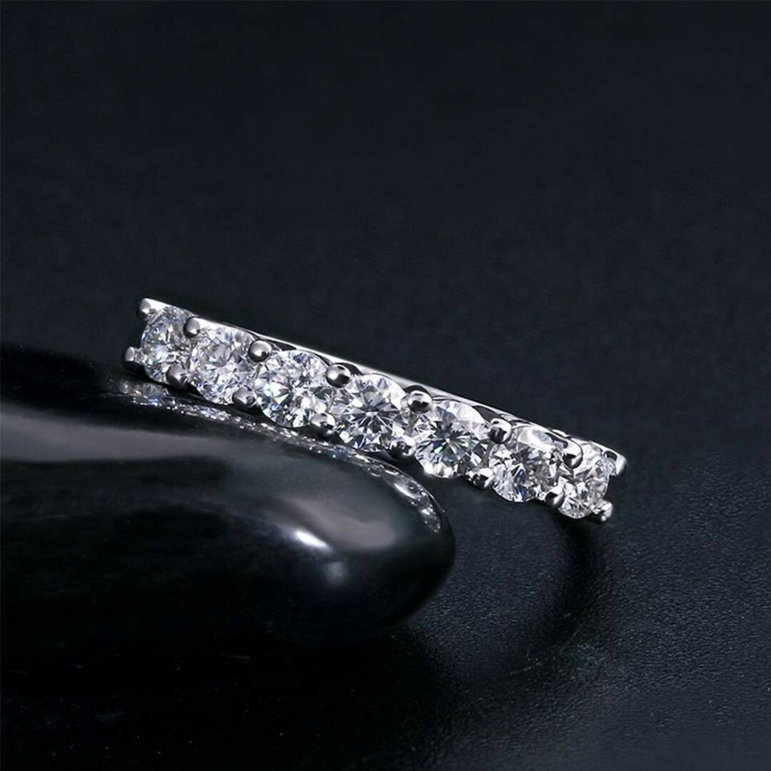 認定　最高品質　７ストーンダイヤモンドsv925人気ジュエリー指輪　モアサナイナ レディースのアクセサリー(リング(指輪))の商品写真