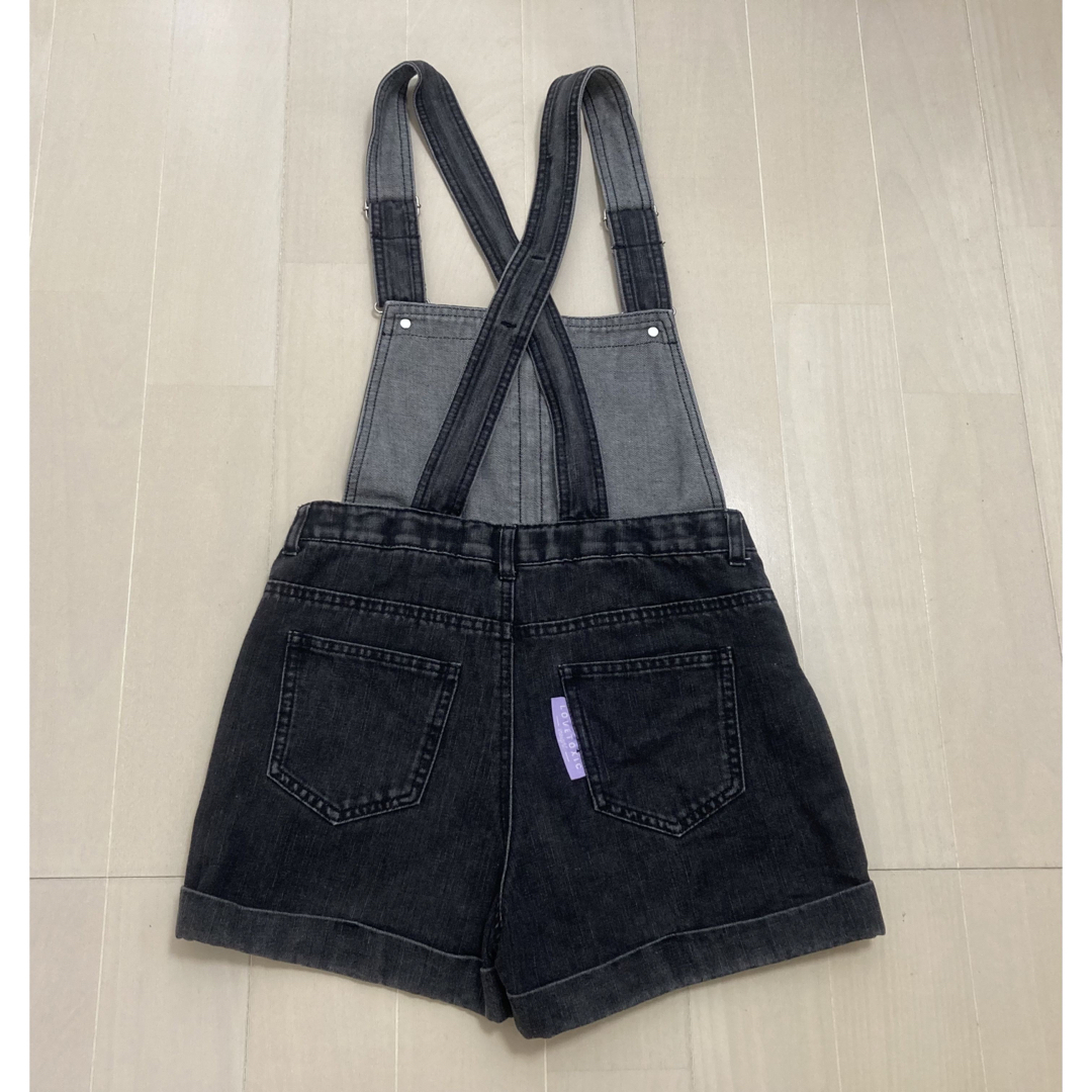 lovetoxic(ラブトキシック)のラブトキシック　ハーフZIPショートサロペット　黒　ブラック　L160 キッズ/ベビー/マタニティのキッズ服女の子用(90cm~)(パンツ/スパッツ)の商品写真