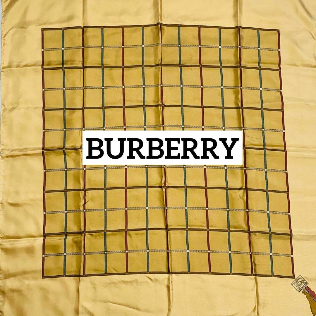 BURBERRY(バーバリー)の★BURBERRY★ スカーフ 大判 チェック シルク ベージュ ブラウン レディースのファッション小物(バンダナ/スカーフ)の商品写真