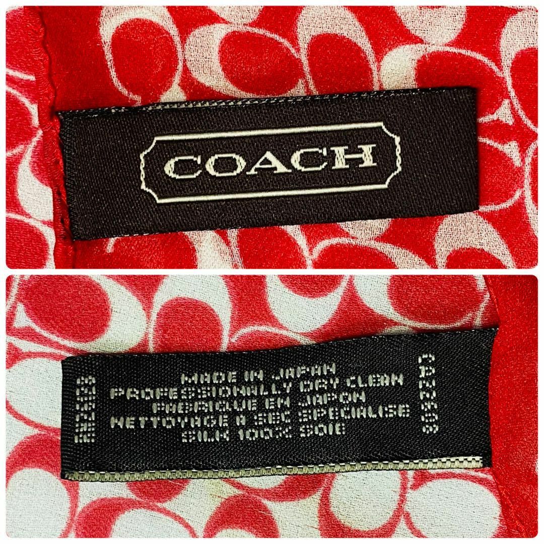 COACH(コーチ)の★COACH★ スカーフ シフォン Cロゴ シルク レッド レディースのファッション小物(バンダナ/スカーフ)の商品写真