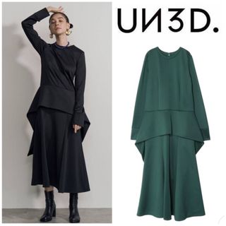 アンスリード(UN3D.)のUN3D.♡BACK OPEN PEPLUM OP 38(ロングワンピース/マキシワンピース)