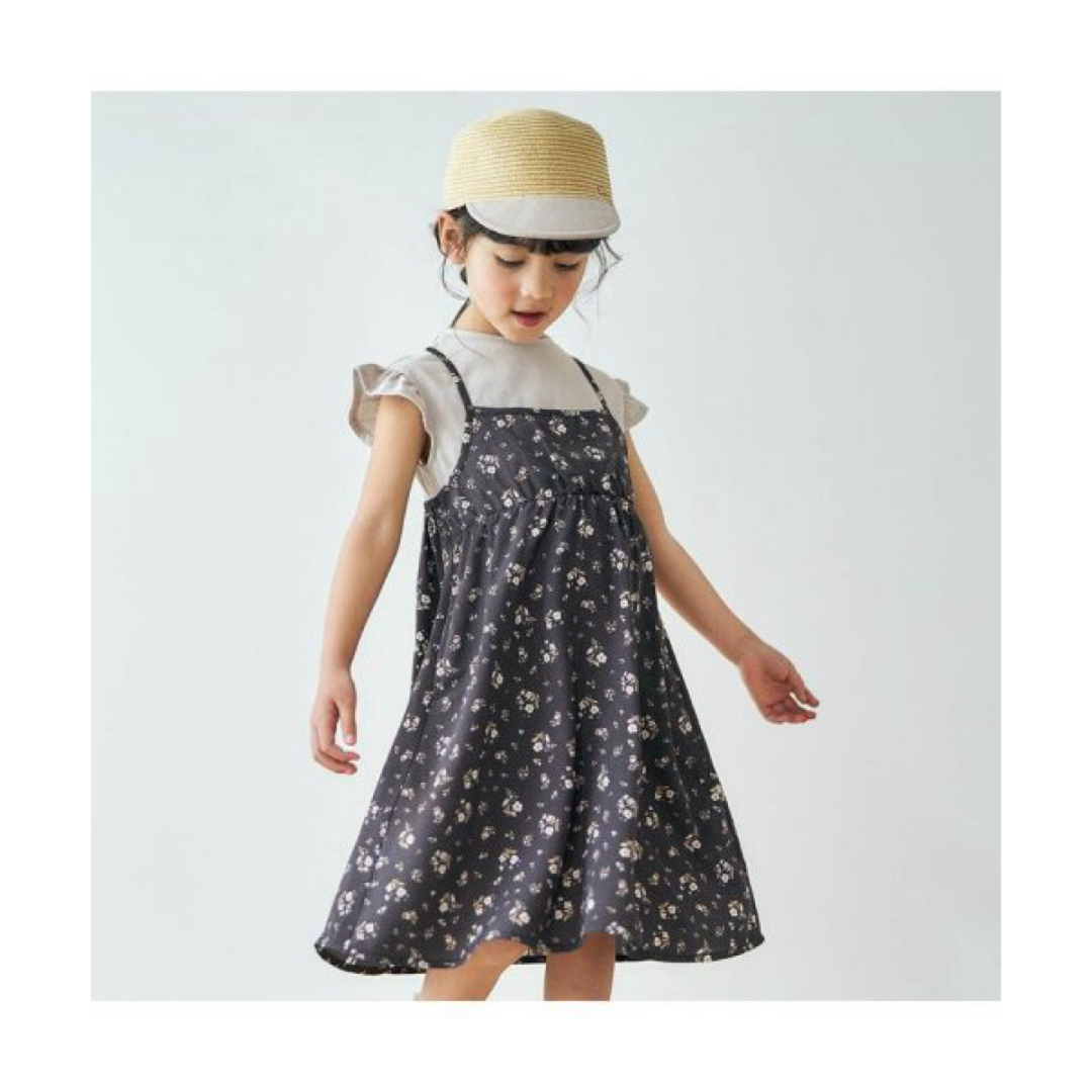 apres les cours(アプレレクール)のアプレレクール  3柄キャミドッキングワンピース キッズ/ベビー/マタニティのキッズ服女の子用(90cm~)(ワンピース)の商品写真