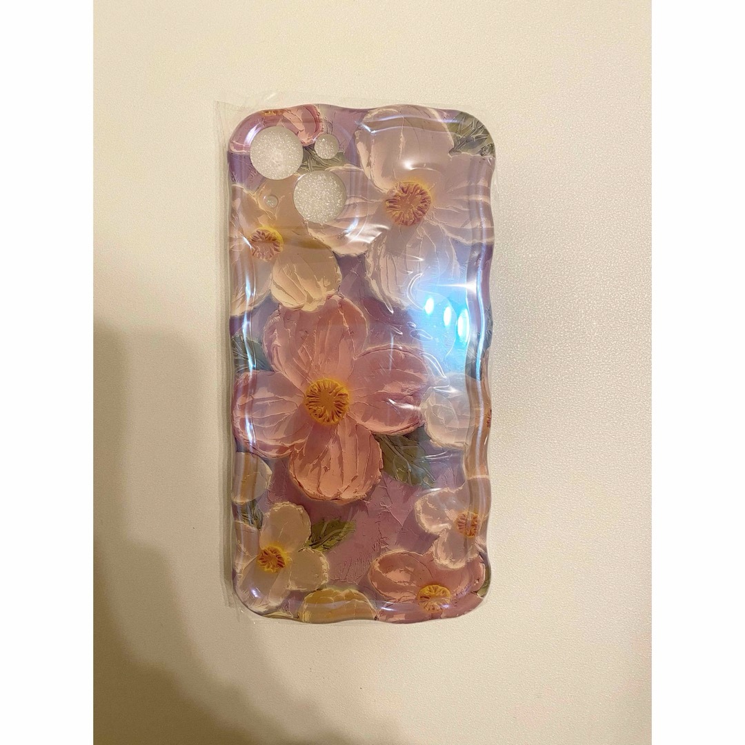 iPhone 14 ケース　ソフト　シリコン　油絵風　可愛い　花柄　おしゃれ スマホ/家電/カメラのスマホアクセサリー(iPhoneケース)の商品写真