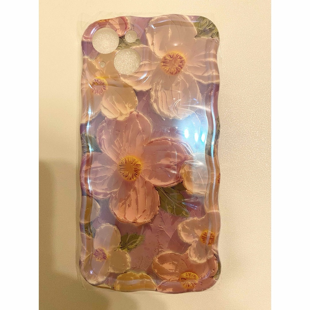 iPhone 14 ケース　ソフト　シリコン　油絵風　可愛い　花柄　おしゃれ スマホ/家電/カメラのスマホアクセサリー(iPhoneケース)の商品写真