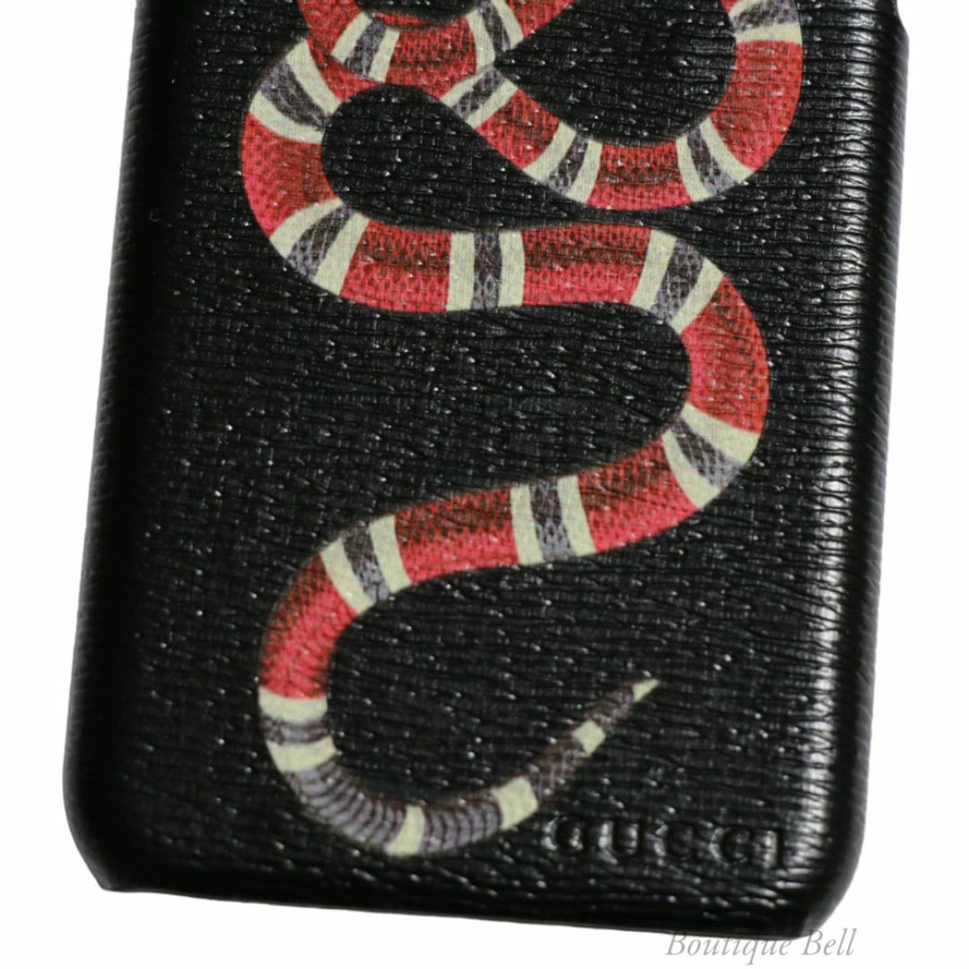 Gucci(グッチ)の【GUCCI】グッチ レザー スネーク柄 iPhone7/8/SEケース BK スマホ/家電/カメラのスマホアクセサリー(iPhoneケース)の商品写真