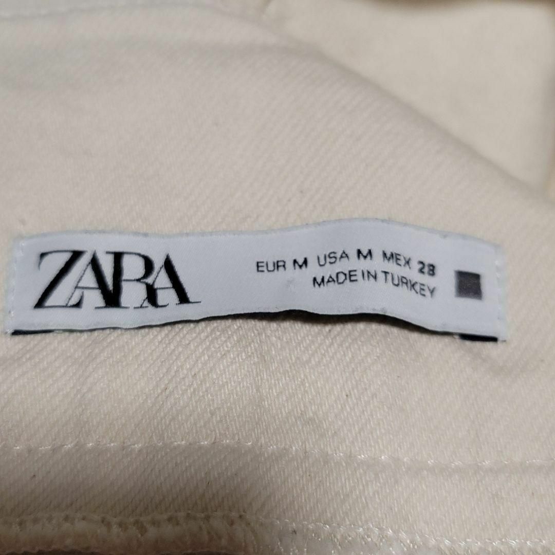 ZARA(ザラ)のZARA　デニム生地　サロペット　オフホワイト　【訳あり】 レディースのスカート(ロングスカート)の商品写真