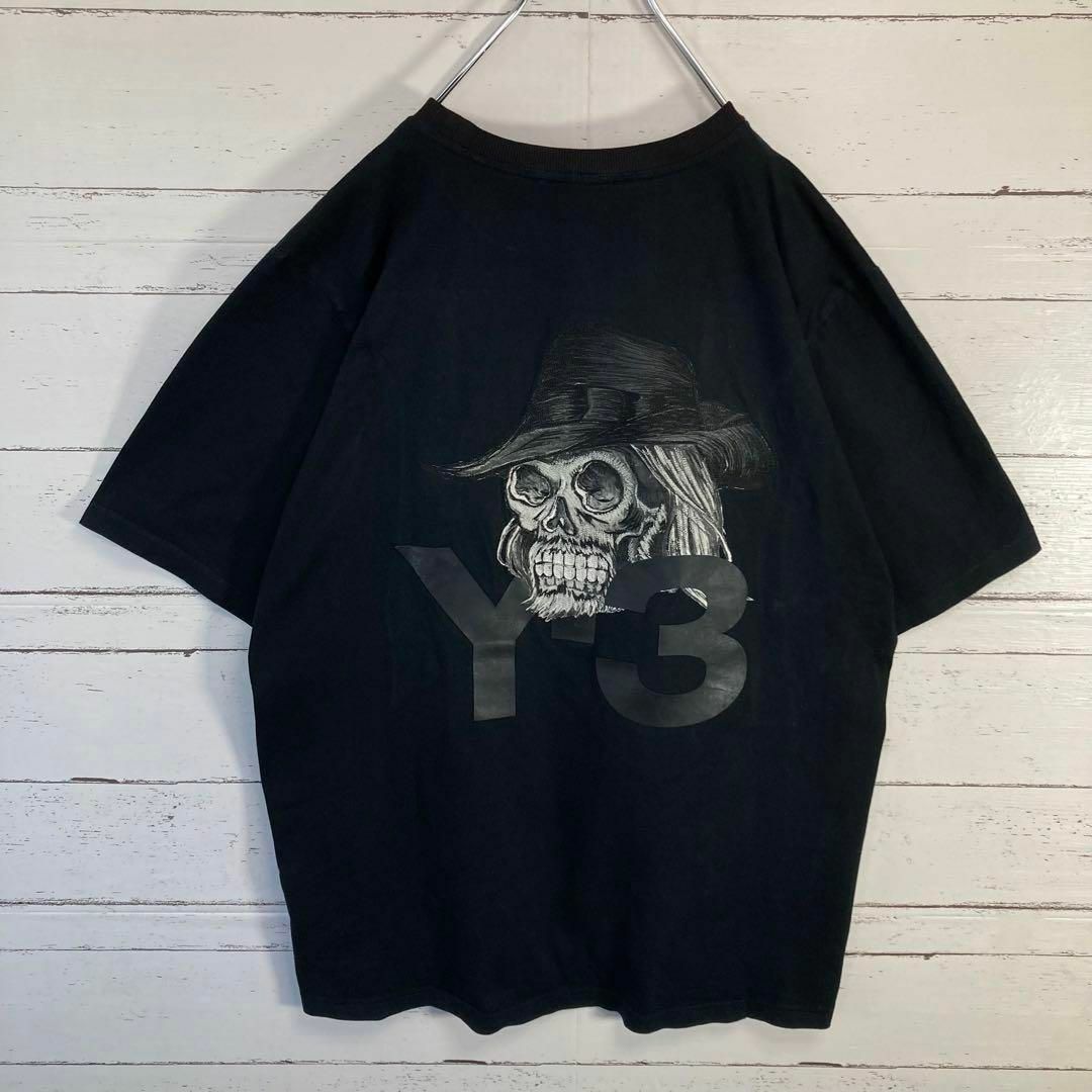 Y-3(ワイスリー)の【希少XLサイズ】ワイスリー☆バックロゴ スカル Tシャツ ヨウジヤマモト メンズのトップス(Tシャツ/カットソー(半袖/袖なし))の商品写真