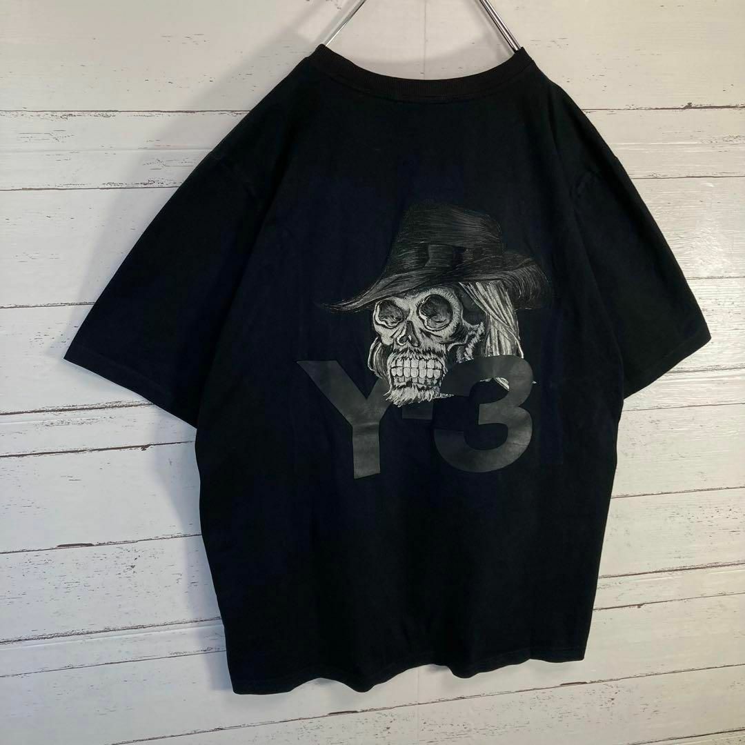 Y-3(ワイスリー)の【希少XLサイズ】ワイスリー☆バックロゴ スカル Tシャツ ヨウジヤマモト メンズのトップス(Tシャツ/カットソー(半袖/袖なし))の商品写真