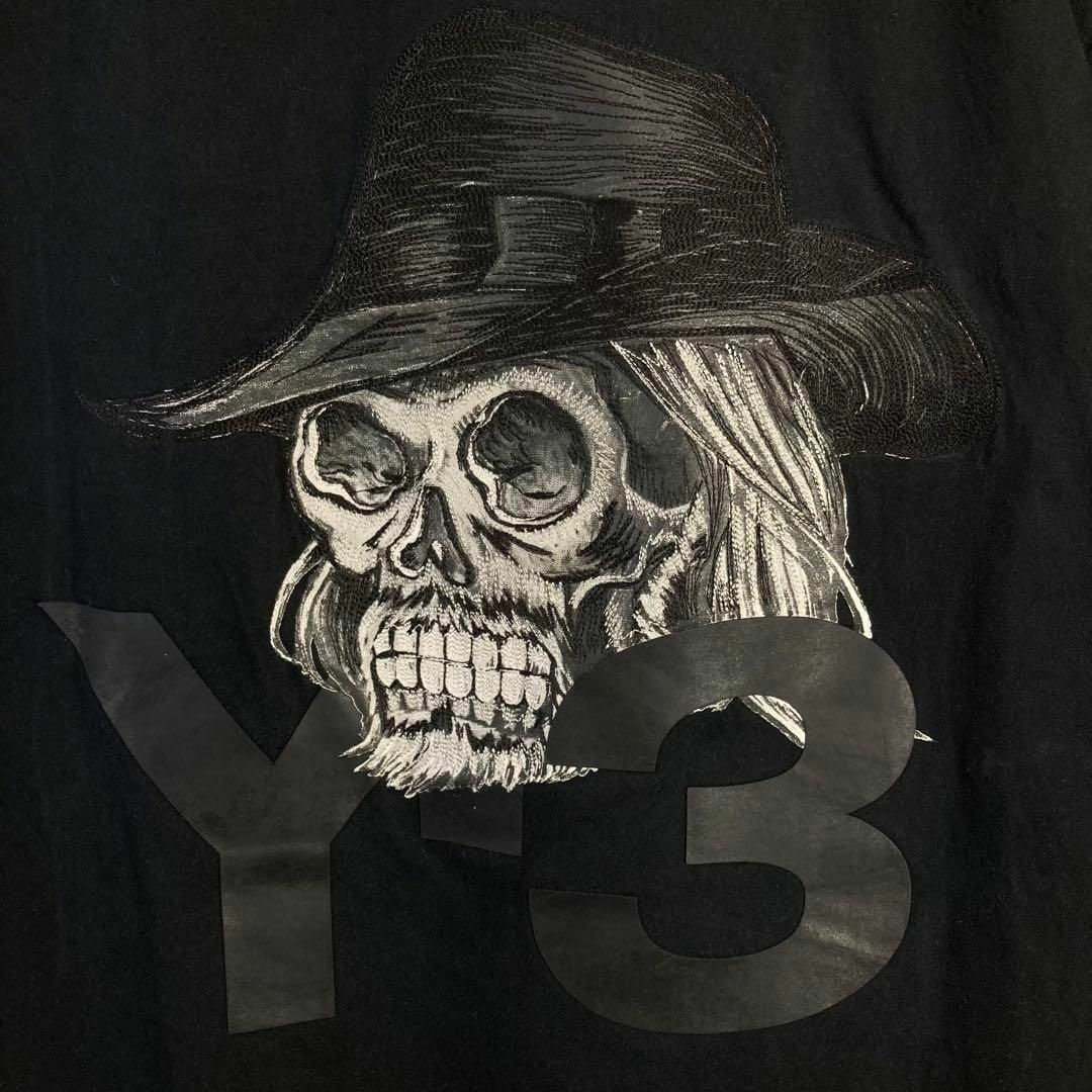 Y-3(ワイスリー)の【希少XLサイズ】ワイスリー☆バックロゴ スカル Tシャツ ヨウジヤマモト メンズのトップス(Tシャツ/カットソー(半袖/袖なし))の商品写真