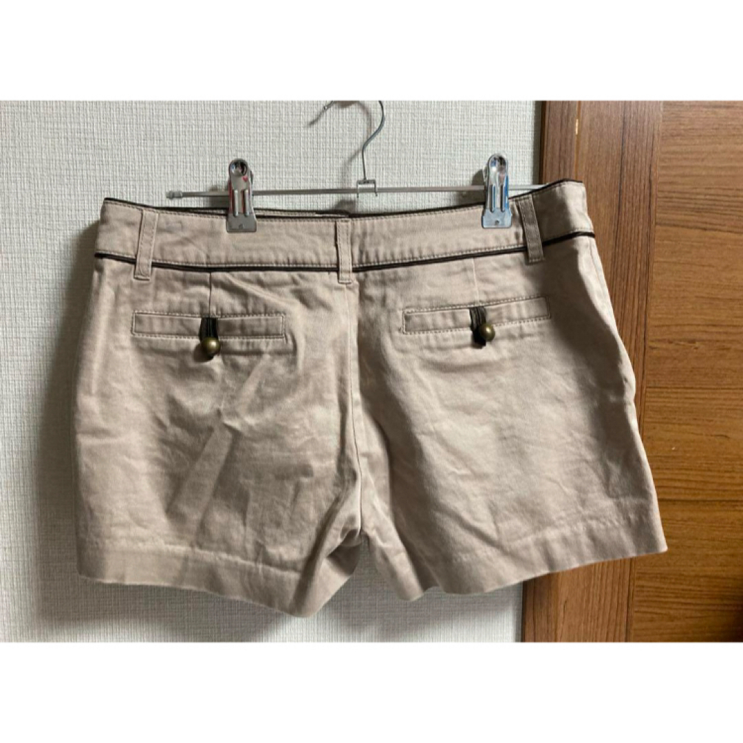 ショートパンツ　ハーフパンツ　L ブラウン　ベージュ　レディース レディースのパンツ(ショートパンツ)の商品写真