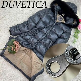 デュベティカ(DUVETICA)のデュベティカ レディース Mサイズ ロゴ金具 ダウンコート ロング丈 ファー付き(ダウンジャケット)