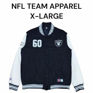 NFL RAIDERS　ロゴ刺繍袖レザースタジャン　レイダース(スタジャン)