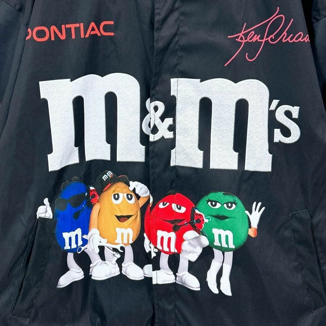 M&M(エムアンドエム)の美品★L★m＆ｍ'sレーシング ナイロンジャケット コーチジャケット ブラック メンズのジャケット/アウター(ナイロンジャケット)の商品写真